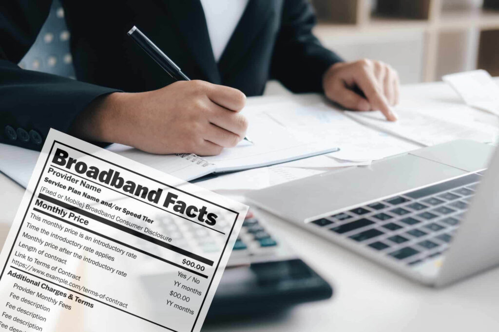 Broadband nutrition labels help consumers understand and compare internet services more easily.